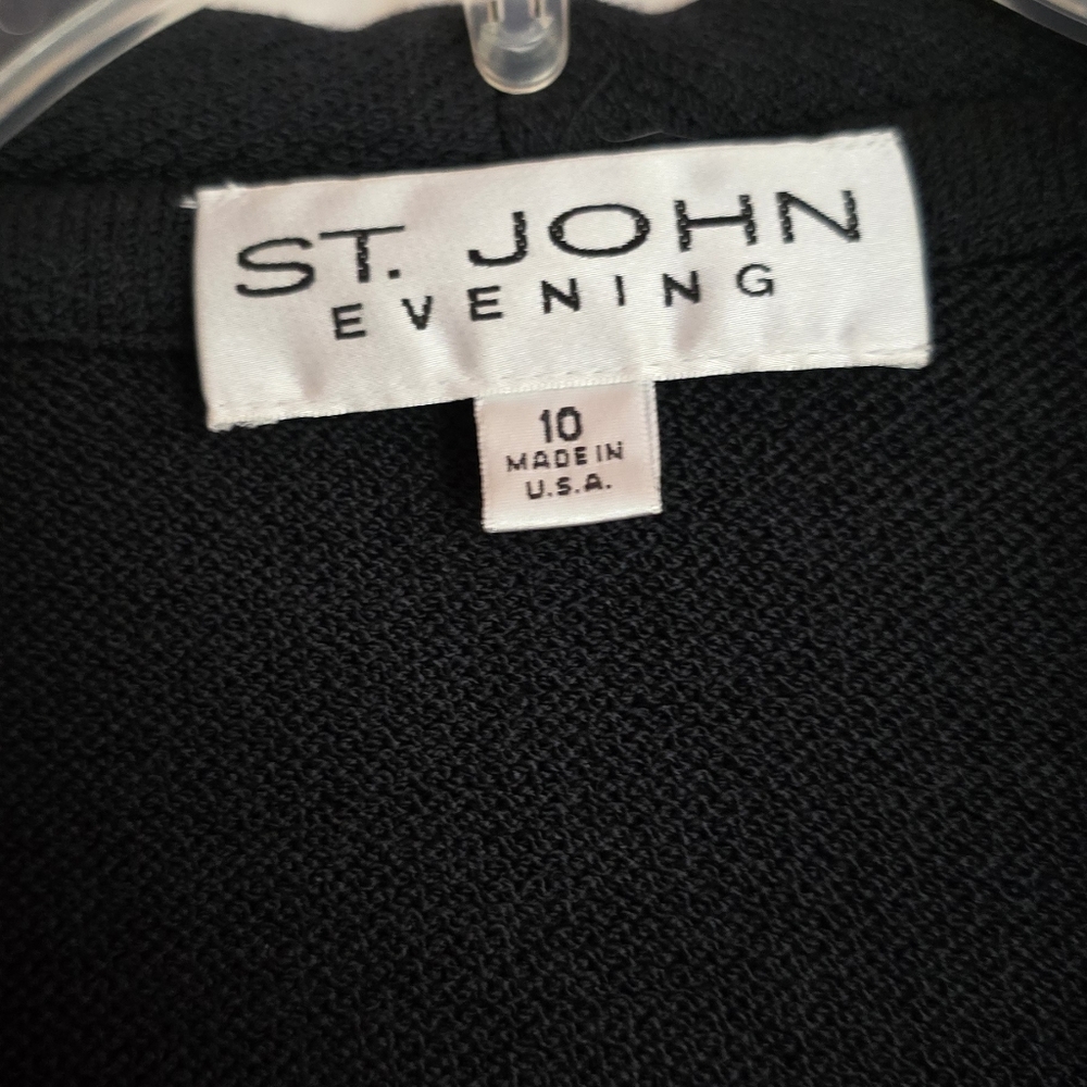 Saint Johns Black SIZE 10 Evening Jacket w/Rinestones